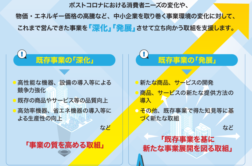 経営展開サポート事業の申請サポート、プロコン補助金_図表1_深化、発展